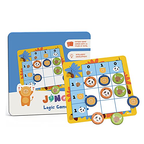 NOOLY Magnetisches Sudoku Puzzle Spielzeug für Kinder ab 3 Jahren PW0413 (Dschungeltiere) von NOOLY