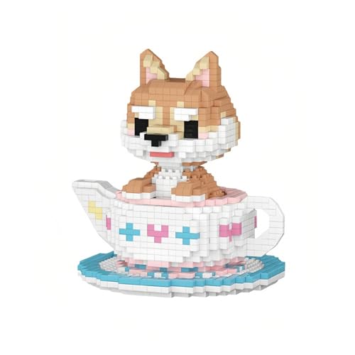 NOOLY Mikro Bauklotz Set Niedlich Haustier Puzzle Blöcke Kinder und Erwachsene KLJM-12 (MaMe Shiba Inu) von NOOLY