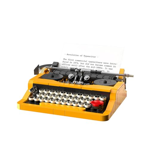 NOOLY Retro Bausteine Set für Kinder Erwachsene Haus und Büro Dekoration FGKLJM-01 (Mechanische Schreibmaschine, 254 Stück) JK8216 von NOOLY