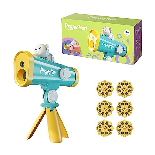 NOOLY Taschenlampe Projektor Spielzeug Für Kinder Taschenlampe Lernspielzeug 3 + Jahre Alt SYTY-01 (Cyan) von NOOLY