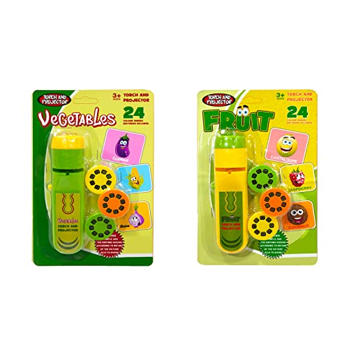 NOOLY Taschenlampe Projektor Spielzeug für Kinder Taschenlampe Lernspielzeug ab 3 Jahren TYWJ-01 (Gemüse und Früchte) Q6603 von NOOLY