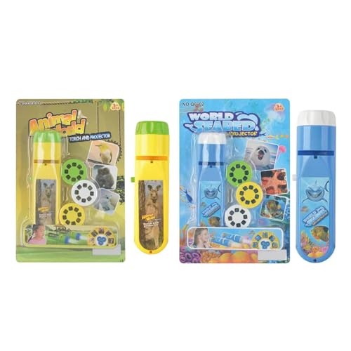 NOOLY Taschenlampe Projektor Spielzeug für Kinder Taschenlampe Lernspielzeug ab 3 Jahren TYWJ-01 (Ozean und Tiere) Q6602 von NOOLY