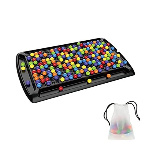 NOPEILVI Rainbow Perle Elimination Toys Fun Children Frühes Puzzlespielzeug tragbares Brettspiel Großartige Geschenke Rainbow Ball Elimination Spiel Interaktive Regenbogen Perlen Schachbrettspiel, S von NOPEILVI