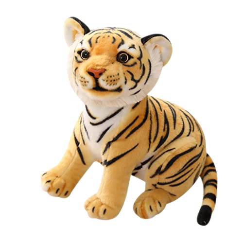 NOPEILVI Toy Realistic Tiger Plüsch Tierplüschspielzeug Langlebige Plüsch Tier Tiger Neujahr Geschenke für Kleinkinder von NOPEILVI