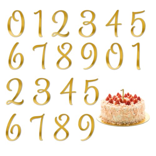 NOPKESV 20Pcs tortendeko Zahlen Deko Torte 0-9 Gold Kuchen Dekoration Geburtstag Acryl Tortendeko Tortenaufsatz Kuchen Topper Set für Party Hochzeit Jubiläum Feier Stil B NOPKESV 20Pcs tortendeko Zahlen Deko Torte 0-9 Gold Kuchen Dekoration Geburtstag Acryl Tortendeko Tortenaufsatz Kuchen Topper Set für Party Hochzeit Jubiläum Feier Stil B von NOPKESV