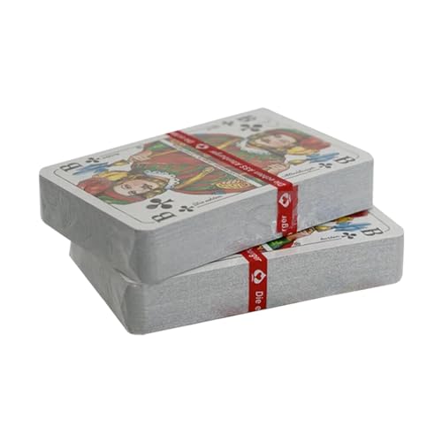 NORDIC SCHILLER NS Spielkarten Kartenspiel Rommé Profiqualität für Rommé, Bridge,Canasta Poker oder Skat 55 Blatt BLAU und ROT (2-Deck (1x ROT-1x BLAU)) von NORDIC SCHILLER