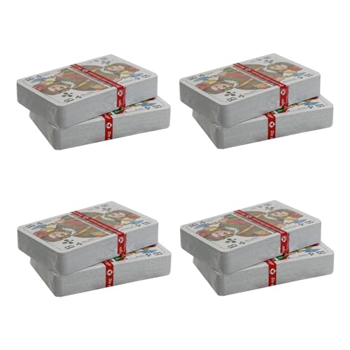 NORDIC SCHILLER NS Spielkarten Kartenspiel Rommé Profiqualität für Rommé, Bridge,Canasta Poker oder Skat 55 Blatt BLAU und ROT (8-Deck (4X ROT-4x Blau)) von NORDIC SCHILLER