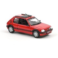 NOREV 471751 1:43 Peugeot 205 GTI 1.9 Vallelunga Red with PTS deco 1991 von NOREV