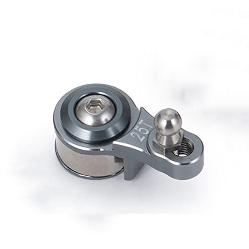NORMICHIC 25T Aluminium Servo Saver Arm für TRX4 TRX6, Differential- und Schaltlenkgetriebearm für Traxxas RC Crawler (Grau) von NORMICHIC