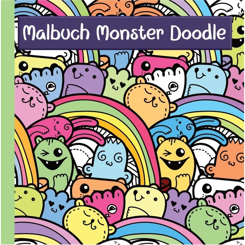 Monster Malbuch mit lustigen Doodle Motiven für Kinder ab 7 Jahren und Jugendliche - ideale Beschäftigung zur Konzentration und Entspannung von NOVA MD