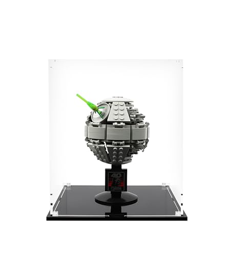 NOVDA Acryl-Vitrine für Lego Mini Death Star 40591, staubdichte Display-Box für Lego 40591, Größe: 20x20x25 cm (Modell Nicht im Lieferumfang enthalten) von NOVDA