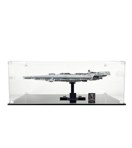 NOVDA Acryl-Vitrine für Lego Star Wars Executor Super Star Destroyer 75356, staubdichte Vitrine für Lego 75356, Größe: 48 x 25 x 28 cm (Modell Nicht im Lieferumfang enthalten) von NOVDA