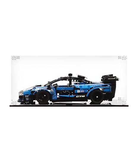 NOVDA Acryl-Vitrine für Lego Technic McLaren Senna GTR 42123, staubdichte Vitrine für Lego 42123, Größe: 35 x 14 x 11 cm (Modell Nicht im Lieferumfang enthalten) von NOVDA