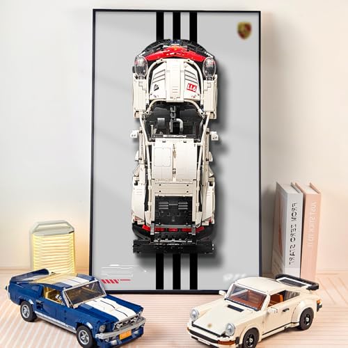 NOVDA Display Wandtafel für Lego Technic CAR (für Lego 42096 Porsche 911 RSR Race Car) von NOVDA