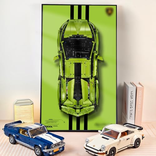 NOVDA Display-Wandtafel für Lego Technic Lamborghini Sián FKP 37,75x45cm Display-Tafel für Lego 42115 Auto-Wandhalterung(Ohne Modell) von NOVDA