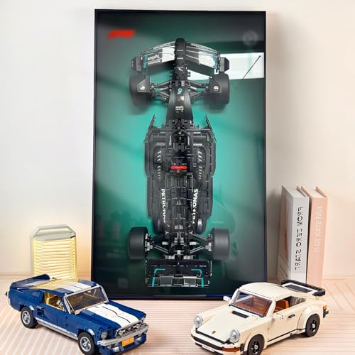 NOVDA Display-Wandtafel für Lego Technic Mercedes-AMG F1 W14 E Performance Set,75x45cm Display-Tafel für Lego 42171 Auto-Wandhalterung(Ohne Modell) von NOVDA