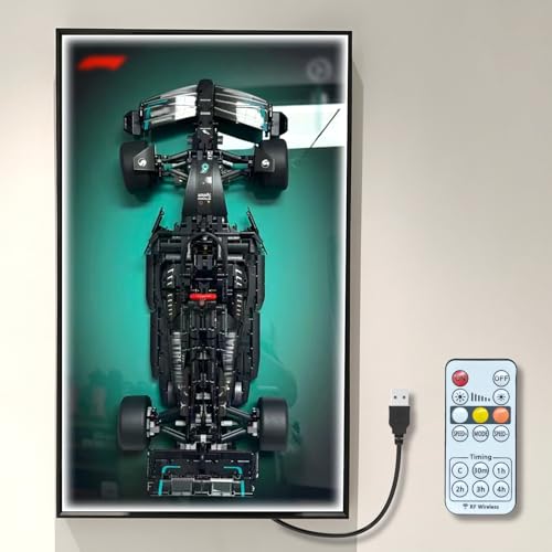 NOVDA Display Wandtafel für Lego Technic Mercedes-AMG F1 W14 E Race Car 42171 Rahmen von NOVDA
