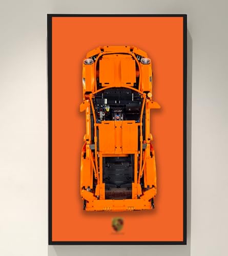 NOVDA Display-Wandtafel für Lego Technic Porsche 911 GT3 RS 42056, 75x45cm von NOVDA