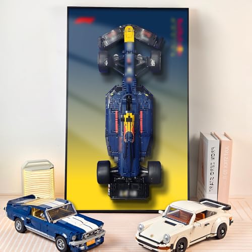 NOVDA Display-Wandtafel für Lego technic Oracle Red Bull Racing RB20 F1 Car,75x45cm Display-Tafel für Lego 42206 Auto-Wandhalterung(Ohne Modell) (Colorful) von NOVDA