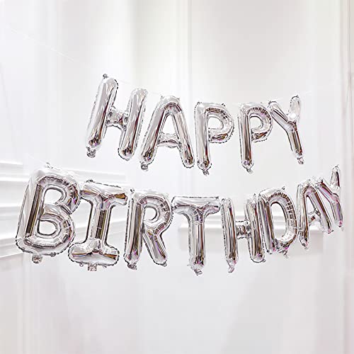 NOZVYCI Silber- Gold Happy Birthday Ballons Banner Sign,16Zoll Happy Birthday Luftballon Folienballons Geburtstagsballon Helium Ballon für Kinder Junge Mädchen Geburtstag Babyparty Dekoration(Silber-) NOZVYCI Silber- Gold Happy Birthday Ballons Banner Sign,16Zoll Happy Birthday Luftballon Folienballons Geburtstagsballon Helium Ballon für Kinder Junge Mädchen Geburtstag Babyparty Dekoration(Silber-) von NOZVYCI