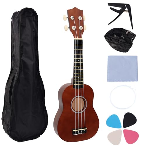 Kleine 53,3 cm große Ukulele für Anfänger, tragbares Musikspielzeug, Schule, Musikunterricht, Holztextur, für Anfänger und Musikliebhaber Kleine 53,3 cm große Ukulele für Anfänger, tragbares Musikspielzeug, Schule, Musikunterricht, Holztextur, für Anfänger und Musikliebhaber von NPXUAMTJ