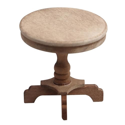 Miniatur-Puppenhäuser Beistelltisch 1:12 Holzmöbel Runder Beistelltisch Modell Puppenhäuser Wohnzimmer Szene Dekorationen Miniatur-Puppenhäuser Beistelltisch 1:12 Holzmöbel Runder Beistelltisch Modell Puppenhäuser Wohnzimmer Szene Dekorationen von NPXUAMTJ