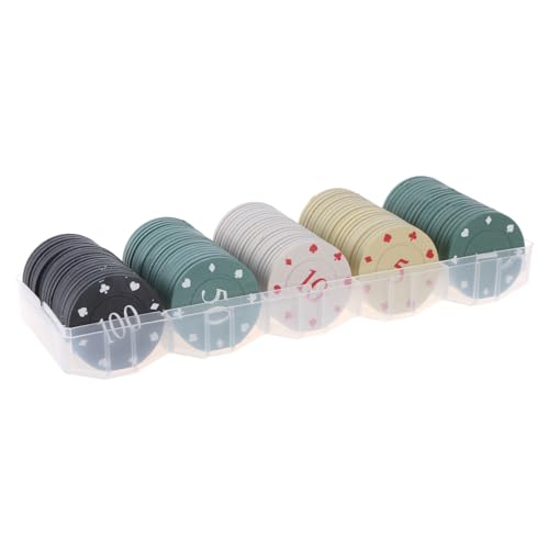 NPXUAMTJ 100 Pcs Kunststoff Casinos Chip Roulettes Bingo Chip Mit Value Lehre Coin Counter Counters Chip von NPXUAMTJ