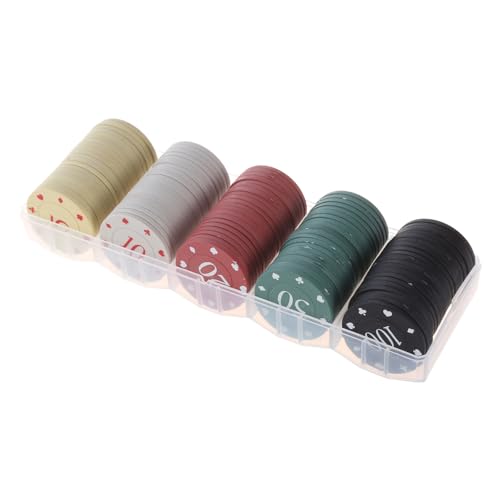 NPXUAMTJ 100 Pcs Kunststoff Casinos Chip Roulettes Bingo Chip Mit Value Lehre Coin Counter Counters Chip von NPXUAMTJ