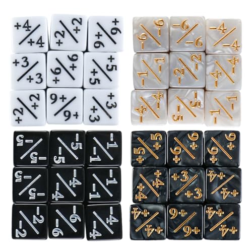 NPXUAMTJ 36pcs Acrylic Dices Counters Small Tokens Dices Sechside Sided Loyalitätszähler Dices Positive Und Zähler von NPXUAMTJ