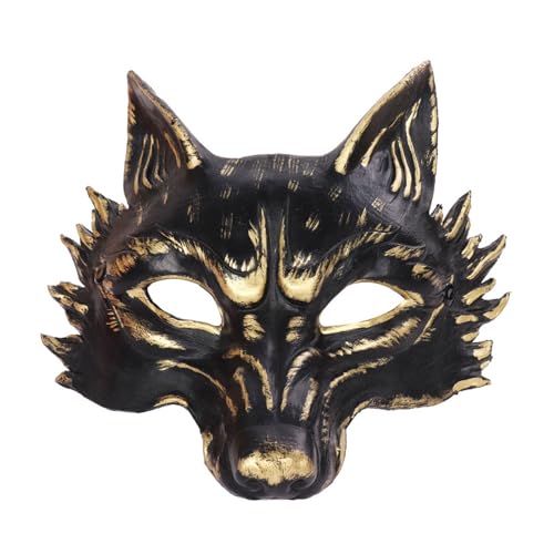 NPXUAMTJ 3D Wolf Maske Halloween Party Kostüm Cosplays Halbe Gesichtsmaske PU Schaum Tiermaske Ein Größen Für Erwachsene Teen Geschenke von NPXUAMTJ