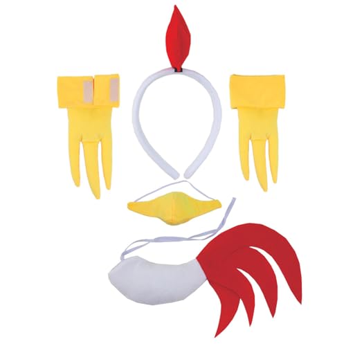 NPXUAMTJ 4/5 Ostern Huhn Kostüm Kinder Hühnerohren Stirnbänder Schwanz Nase Huhn Klaue Tutus Rock Tier Cosplays Zubehör NPXUAMTJ 4/5 Ostern Huhn Kostüm Kinder Hühnerohren Stirnbänder Schwanz Nase Huhn Klaue Tutus Rock Tier Cosplays Zubehör von NPXUAMTJ