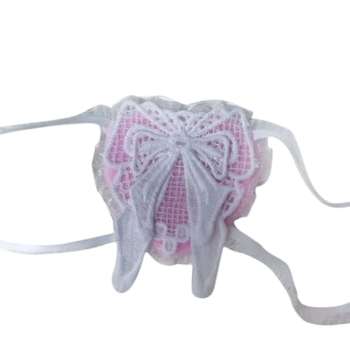 NPXUAMTJ Anime Cosplay Eye Maske Lolitas Mädchen Süße Likaden Süße Bögen Spitze Single Eye Maske Blindbund Subkultur Augenflecken Requisiten von NPXUAMTJ