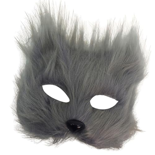 NPXUAMTJ Detaillierte Füchse Gesichtsabdeckung Weiche Pelzige Plüsch Leichter Kunststoffrahmen Für Längere Verschleiß Während Festivals Halloween Kostümpartyzubehör von NPXUAMTJ