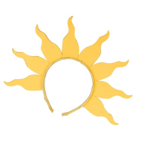 NPXUAMTJ Glitzersonne Stirnbandgöttinnen Halos Stirnbänder Rave Party Haarzubehör Feuer Flamme Haarband Halloween Glitter von NPXUAMTJ