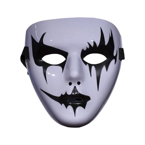 NPXUAMTJ Handbemalte Full Face Maske Hip Hop Street Dance Dämonen Schritt Masque Masquerade Cosplay Masque Geschenke Halloween von NPXUAMTJ