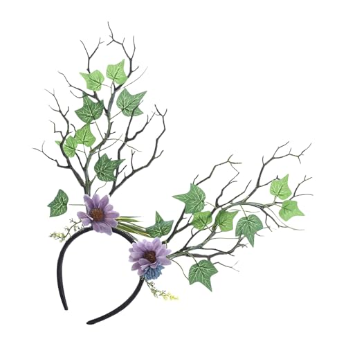NPXUAMTJ Handgefertigte Blumenkränze Geweih Stirnbänder Halloween Cosplay Haarreifen für Fantasy Event Halloween Kostüm Stirnbänder NPXUAMTJ Handgefertigte Blumenkränze Geweih Stirnbänder Halloween Cosplay Haarreifen für Fantasy Event Halloween Kostüm Stirnbänder von NPXUAMTJ