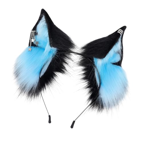 NPXUAMTJ Handgefertigtes Künstliches Fellpelz Tierisches Ohrhaarband Plüsch Cosplays Haarzubehör Für Frauen Mädchen Party Plüsch Schwanz Passende Haarverzierung von NPXUAMTJ