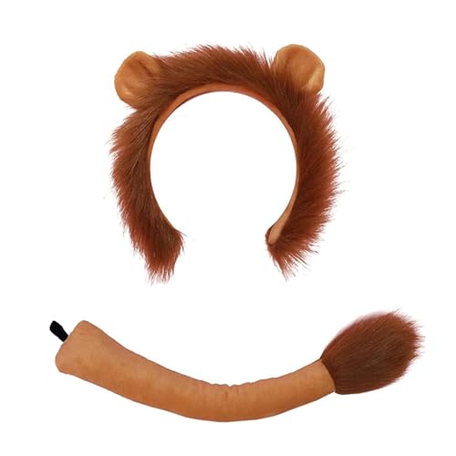 NPXUAMTJ Löwen Kostüme Set Tierische Ohren Und Schwanz Set Löwen Kostüme Accessoires Plüsch Ohren Stirnband Halloween Cosplay Requisiten Kostüm Für Kinder Kleinkind Junge Erwachsene Frauen Fliegende NPXUAMTJ Löwen Kostüme Set Tierische Ohren Und Schwanz Set Löwen Kostüme Accessoires Plüsch Ohren Stirnband Halloween Cosplay Requisiten Kostüm Für Kinder Kleinkind Junge Erwachsene Frauen Fliegende von NPXUAMTJ