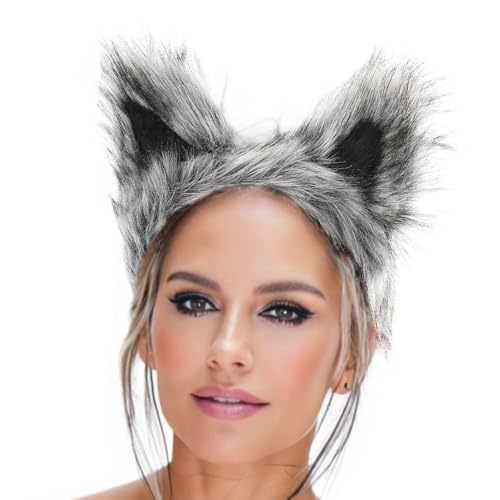 NPXUAMTJ Pelzige Wolf Ohren Stirnband Plüsch Animal Hair Hoop Halloween Cosplay Accessoire Für Erwachsene Teenager Halloween Cosplay Kostümzubehör NPXUAMTJ Pelzige Wolf Ohren Stirnband Plüsch Animal Hair Hoop Halloween Cosplay Accessoire Für Erwachsene Teenager Halloween Cosplay Kostümzubehör von NPXUAMTJ