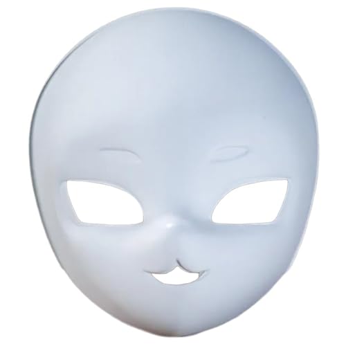 NPXUAMTJ Plastikmaske Gesichtsmaske Unbemalte Maskeraden Masken Handfarbe Für Halloween Cosplay Party von NPXUAMTJ