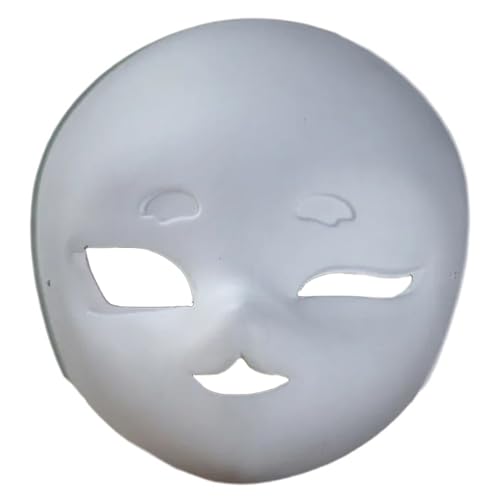 NPXUAMTJ Plastikmaske Gesichtsmaske Unbemalte Maskeraden Masken Handfarbe Für Halloween Cosplay Party von NPXUAMTJ