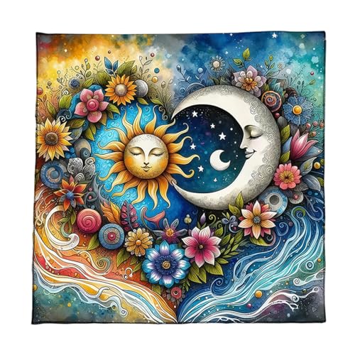 NPXUAMTJ Stoff Sonnenmond Design Multifunktional Tarot Mattenkarte Lesen Weicher Stoff 50x75 cm Wahrsacher Tuch NPXUAMTJ Stoff Sonnenmond Design Multifunktional Tarot Mattenkarte Lesen Weicher Stoff 50x75 cm Wahrsacher Tuch von NPXUAMTJ