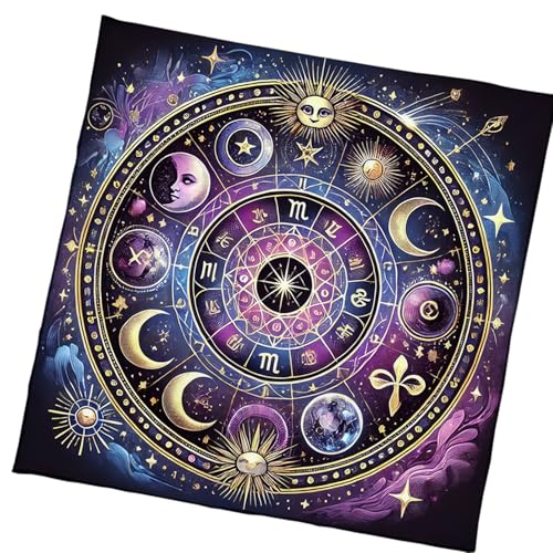 NPXUAMTJ Tarots Tischdecke Sonnenmond Muster Astrologie Altäre Stoffkennzahlen Karten Tisch Wandteppich Hexerei Lieferung Tarots Karte von NPXUAMTJ