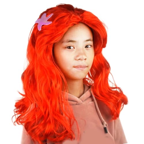 NPXUAMTJ Weiche Rote Meerjungfrau Perückenkappen Für Einfallsreiche Spiel Der Kinder Von 3 Bis 10 Kopfbedeckungen Maskerade Cosplay Versorgung NPXUAMTJ Weiche Rote Meerjungfrau Perückenkappen Für Einfallsreiche Spiel Der Kinder Von 3 Bis 10 Kopfbedeckungen Maskerade Cosplay Versorgung von NPXUAMTJ