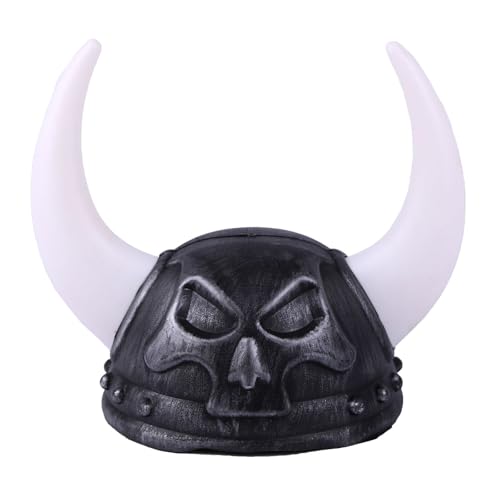 NPXUAMTJ Wikingerhelme mit Hörnern Norsen Barbarian Warrrior Hut Mittelalter Wikinger Kostüm für Halloween Cosplay LARP von NPXUAMTJ
