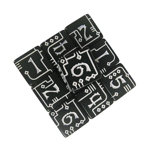 Tactiles Acrylic Industrial Themed Number Dices PRECISIONS BEBALLTE Dices FÜR ROLLEplaying Und Klassenzimmer Lernfeier Accessoires von NPXUAMTJ