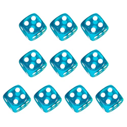 Acryl 16mm Würfel Set Bunte Sechsseitige Würfel Würfel Mit Punkten Spielquadratblock Kinder Mathematikunterricht Lernspielzeug Tisch Brettspiel Würfel von NPYQ