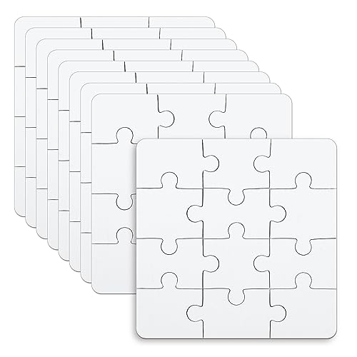 10 Blatt Leere Puzzles für Kinder, 12-teiliges Puzzle 10 x 10 cm, Komplett Weiße Puzzles für Geburtstagsspiele, Aktivitäten, Partygeschenke, Basteln 10 Blatt Leere Puzzles für Kinder, 12-teiliges Puzzle 10 x 10 cm, Komplett Weiße Puzzles für Geburtstagsspiele, Aktivitäten, Partygeschenke, Basteln von NQEUEPN