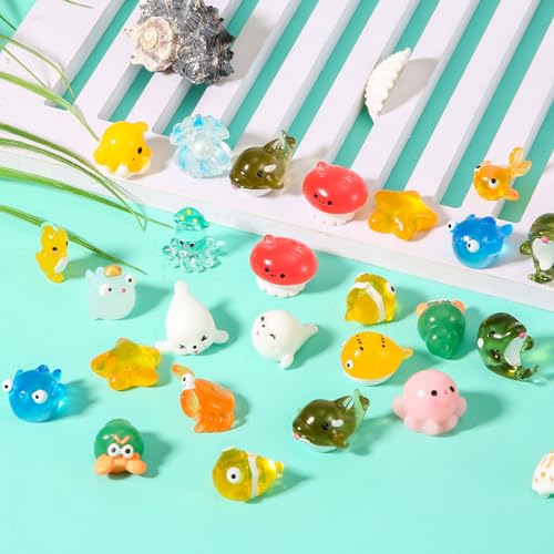 36 Stück Mini-Ozeanfiguren, 18 Stile Meerestierfiguren aus Kunstharz Lustige Delfine Seesterne Oktopusse Meeresaquarium-Ornamente für Garten Puppenhaus-Dekoration DIY-Bastelzubehör 36 Stück Mini-Ozeanfiguren, 18 Stile Meerestierfiguren aus Kunstharz Lustige Delfine Seesterne Oktopusse Meeresaquarium-Ornamente für Garten Puppenhaus-Dekoration DIY-Bastelzubehör von NQEUEPN