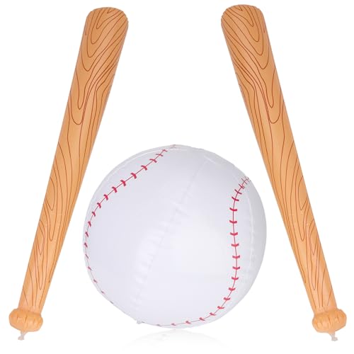 NQEUEPN 3st Aufblasbarer Baseballschläger mit Ball, Pool Baseball Set Inklusive 2 Aufblasbarer Baseballschläger & Aufblasbarem Baseball Partygeschenke für Sportspiele am Pool Strand Geburtstagsparty NQEUEPN 3st Aufblasbarer Baseballschläger mit Ball, Pool Baseball Set Inklusive 2 Aufblasbarer Baseballschläger & Aufblasbarem Baseball Partygeschenke für Sportspiele am Pool Strand Geburtstagsparty von NQEUEPN